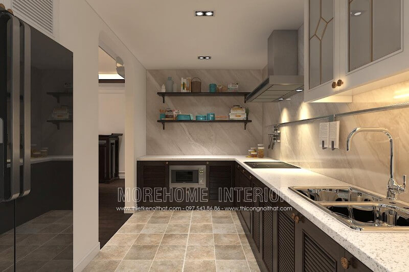 Thiết kế tủ bếp kiểu dáng tủ bếp hiện đại, ấn tượng cuốn hút mọi ánh nhìn từ lần gặp đầu tiên Thiết kế tủ bếp đẹp